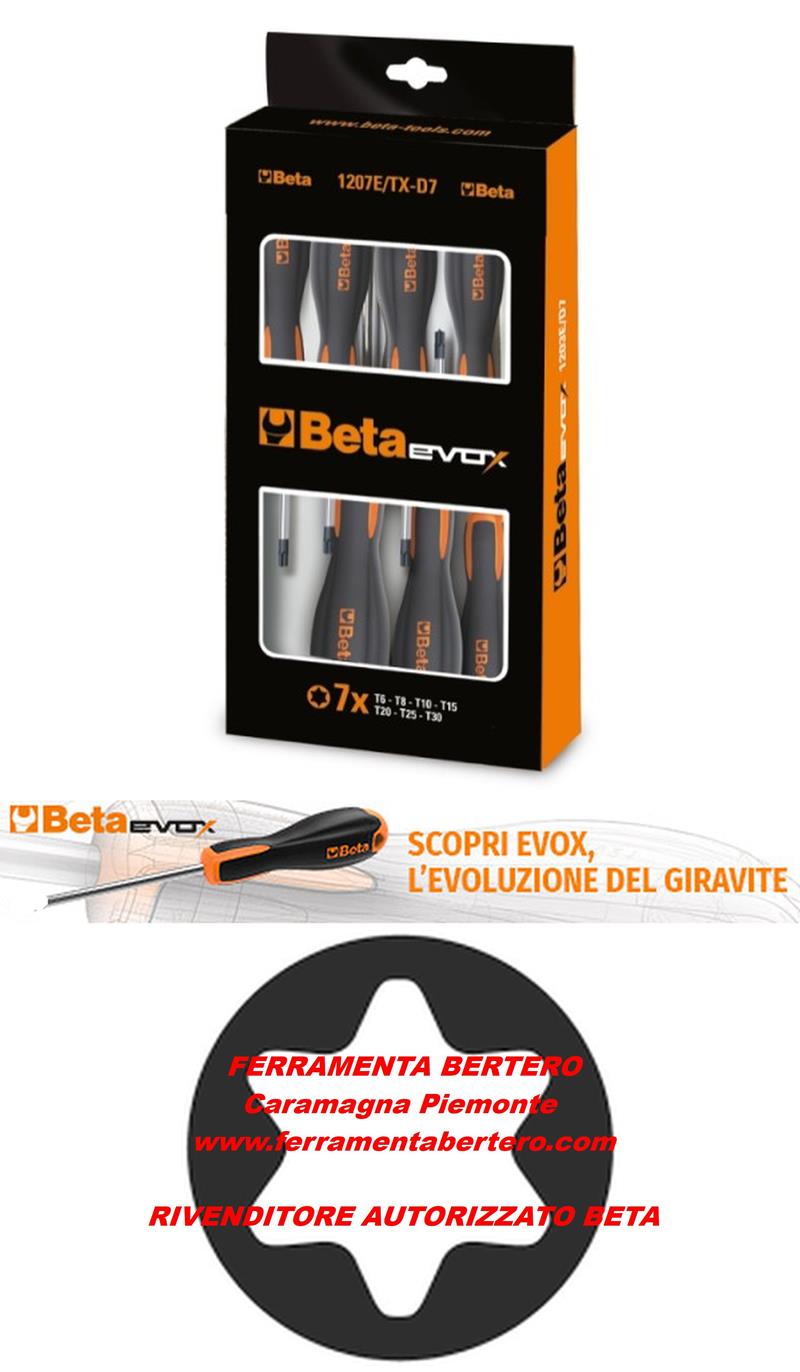 BETA SERIE DI CACCIAVITI TORX 1207E / TX - D